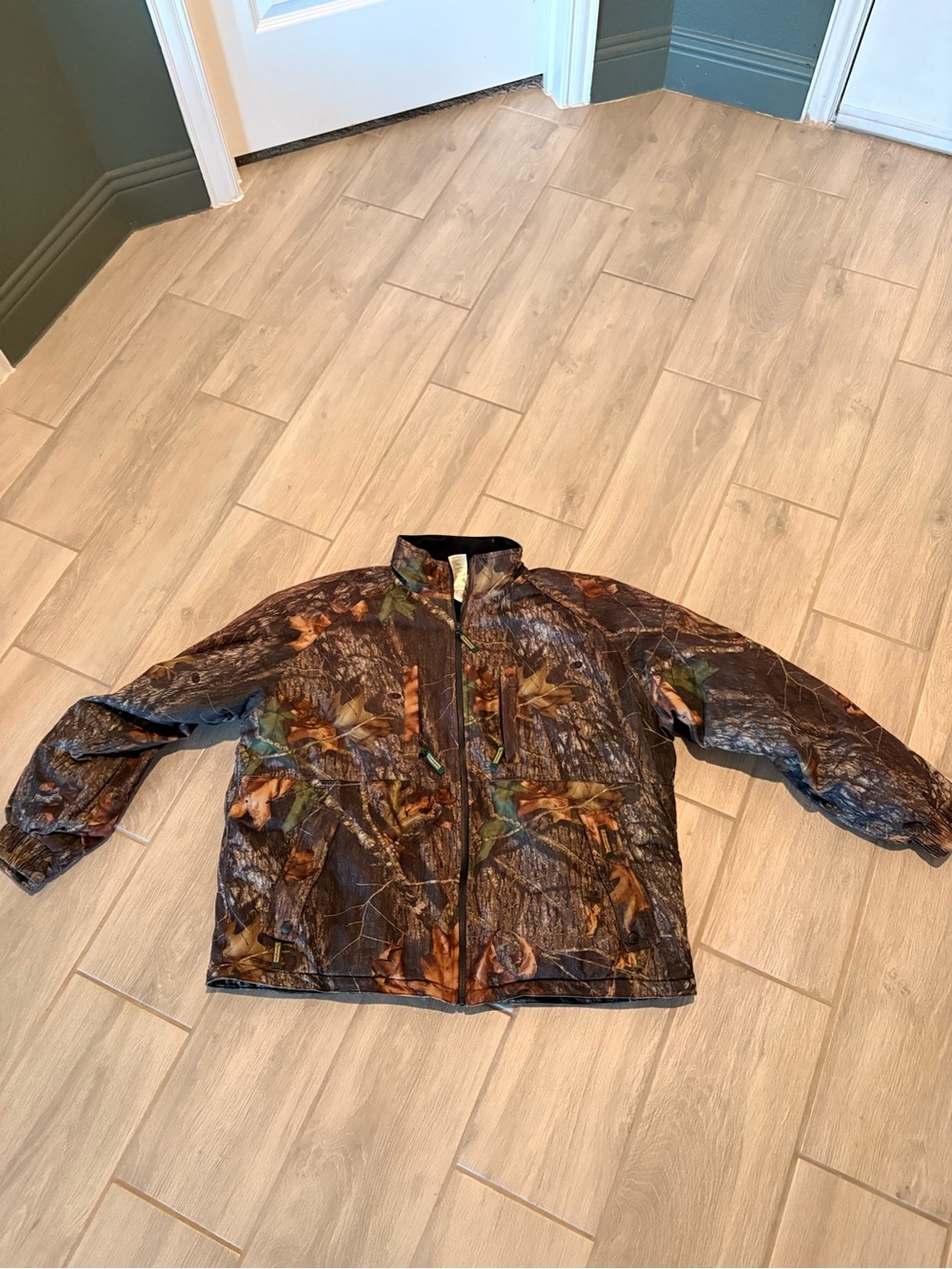 Remington Men's Realtree-Style Camo Puffer Jacket - Brown & Green